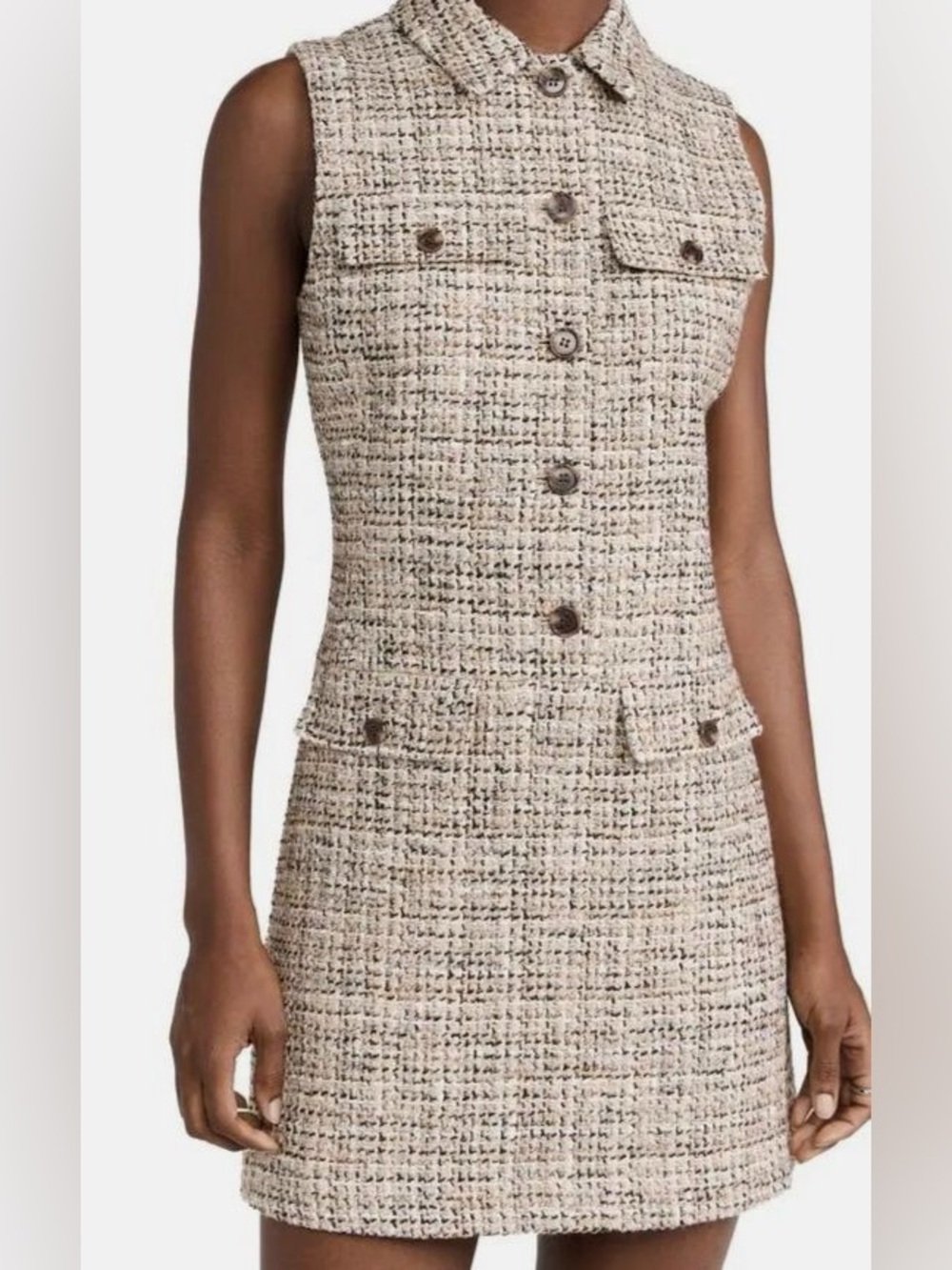 Theory Sleeveless Tweed Dress